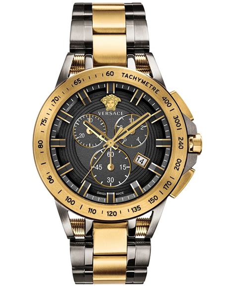 Versace Sport Tech 45MM Two Tone Stainless Steel  